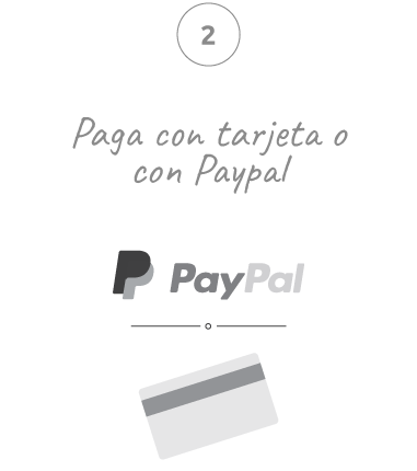 Paga con tarjeta o Paypal